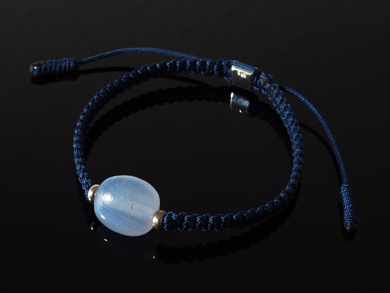 Edelsteinschmuck - Edelsteinarmband (Blau) mit Chalcedon (Blau)