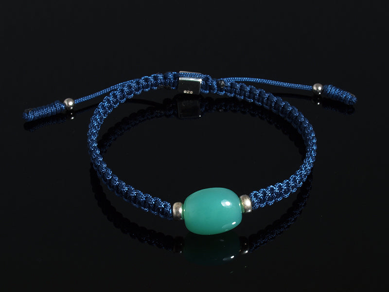 Edelsteinschmuck - Edelsteinarmband (Blau) mit Chrom-Chalcedon