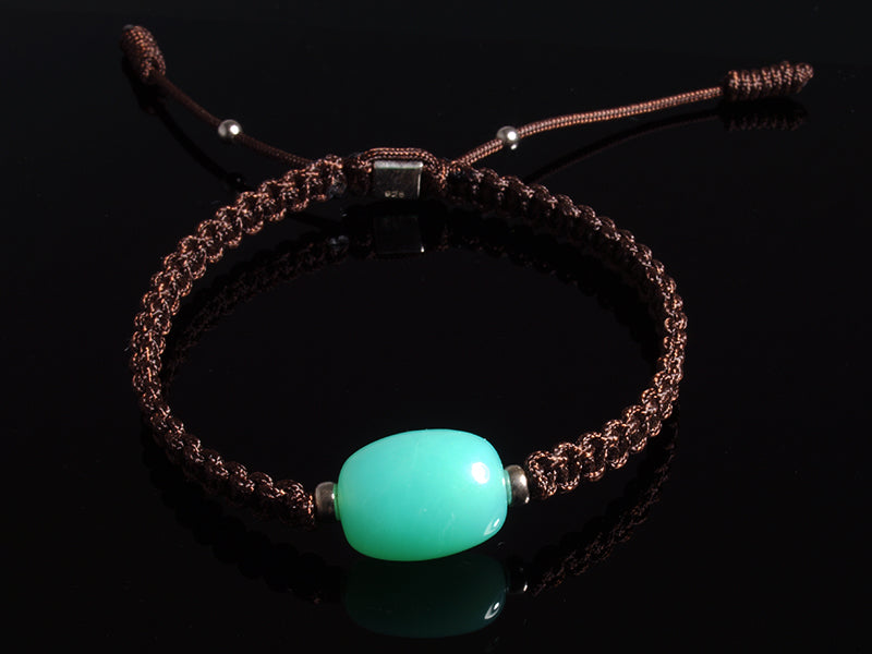 Edelsteinschmuck - Edelsteinarmband (Braun) mit Chrysopras