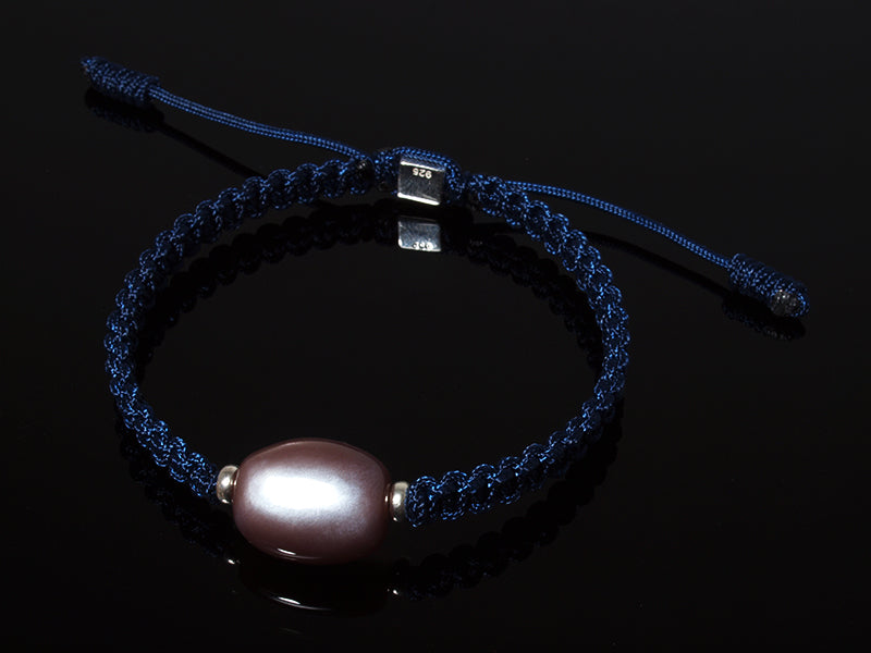 Edelsteinschmuck - Edelsteinarmband (Blau) mit Mondstein (Braun)