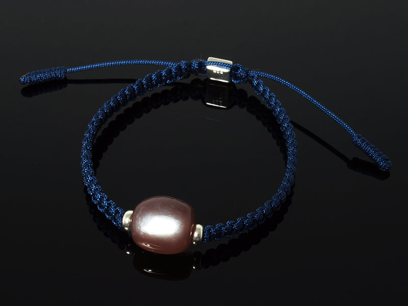 Edelsteinschmuck - Edelsteinarmband (Blau) mit Mondstein (Braun)