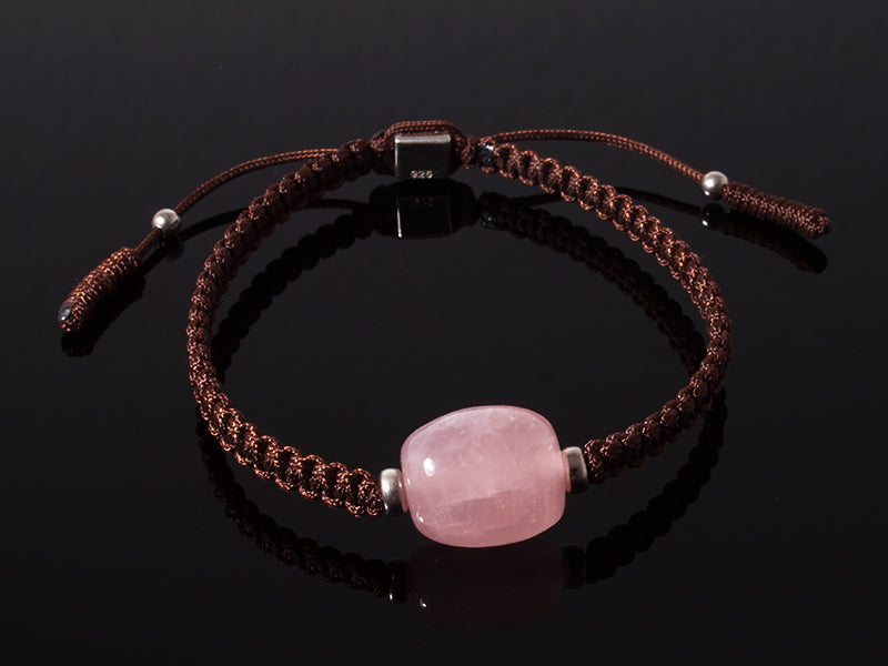 Edelsteinschmuck - Edelsteinarmband (Braun) mit Rosenquarz