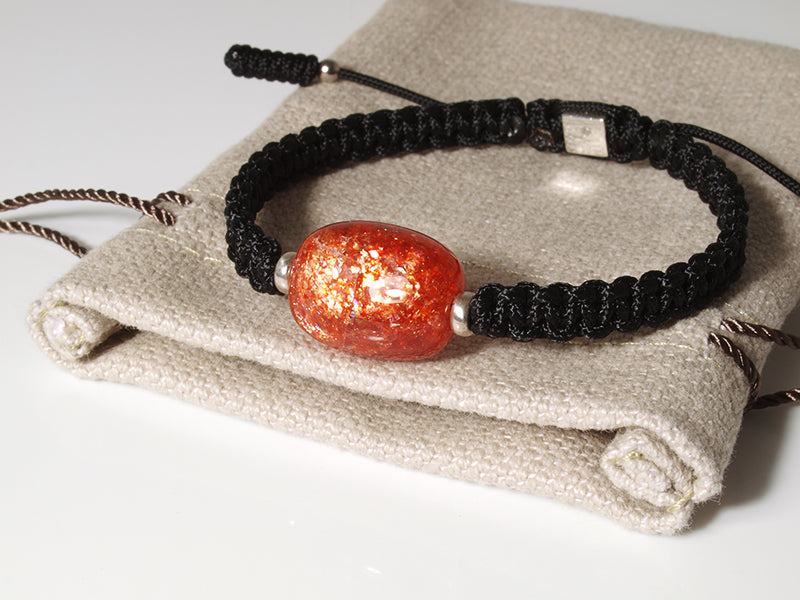 Edelsteinschmuck - Edelsteinarmband (Schwarz) mit Sonnenstein