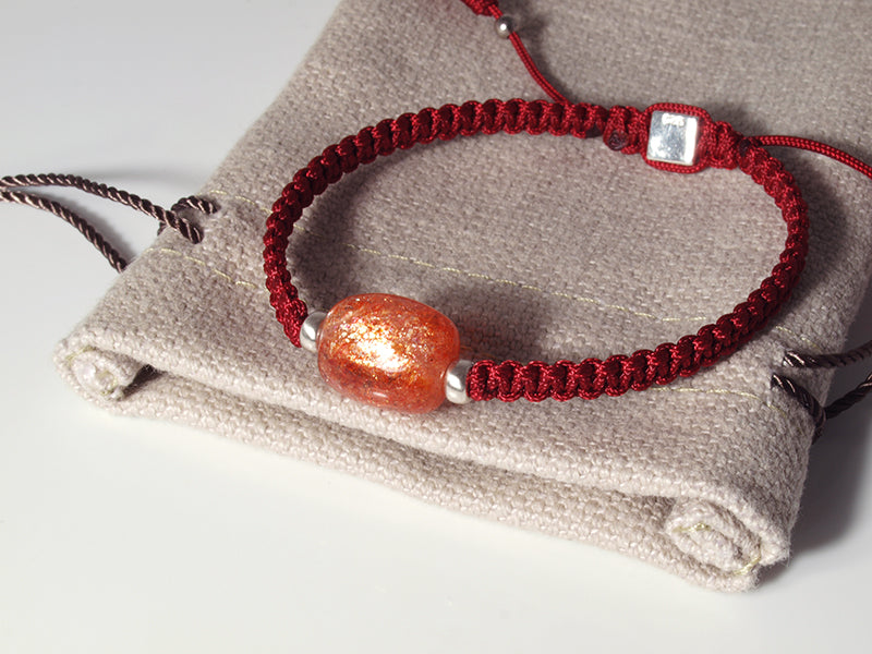 Edelsteinschmuck - Edelsteinarmband (Rot) mit Sonnenstein