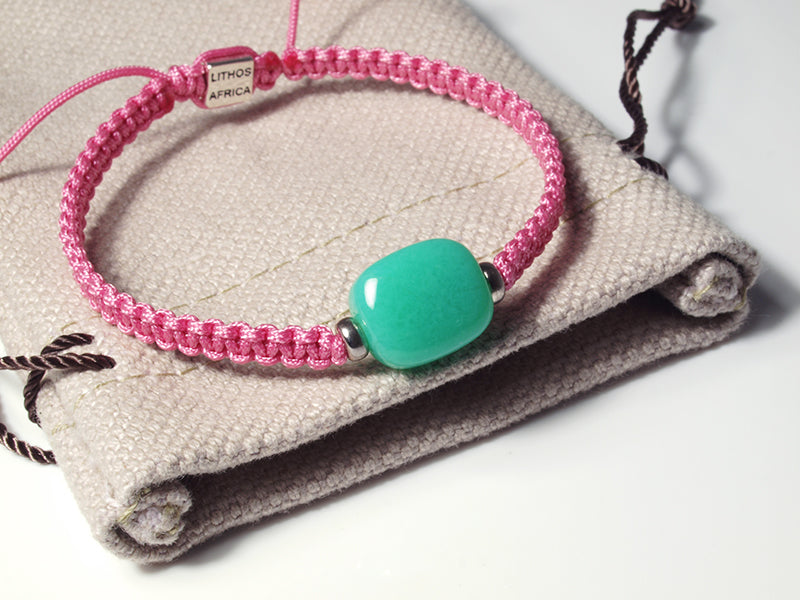 Edelsteinschmuck - Edelsteinarmband (Pink) mit Chrysopras