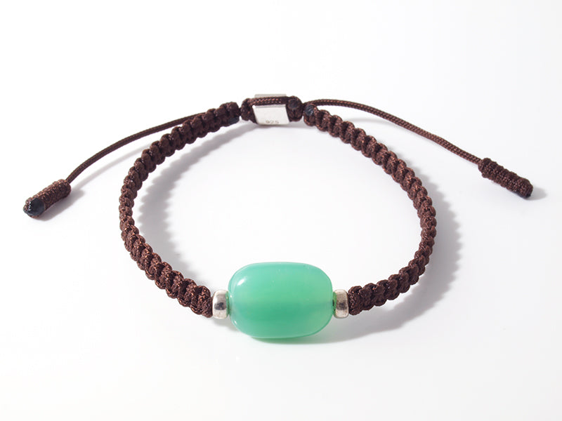 Edelsteinschmuck - Edelsteinarmband (Braun) mit Chrysopras