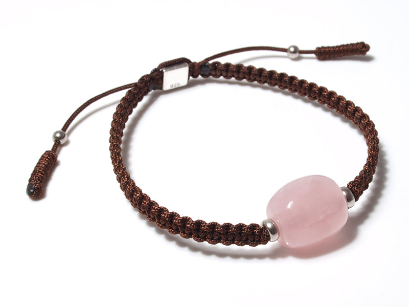 Edelsteinschmuck - Edelsteinarmband (Braun) mit Rosenquarz