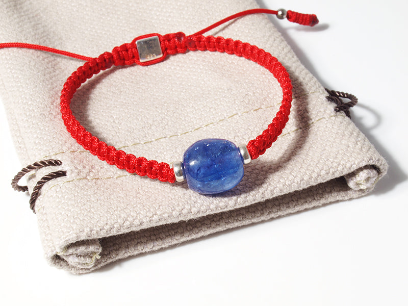 Edelsteinschmuck - Edelsteinarmband (Rot) mit Tansanit
