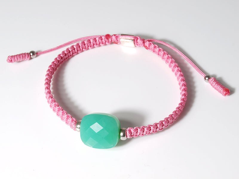 Edelsteinschmuck - Edelsteinarmband (Pink) mit Chrysopras (Facettiert)