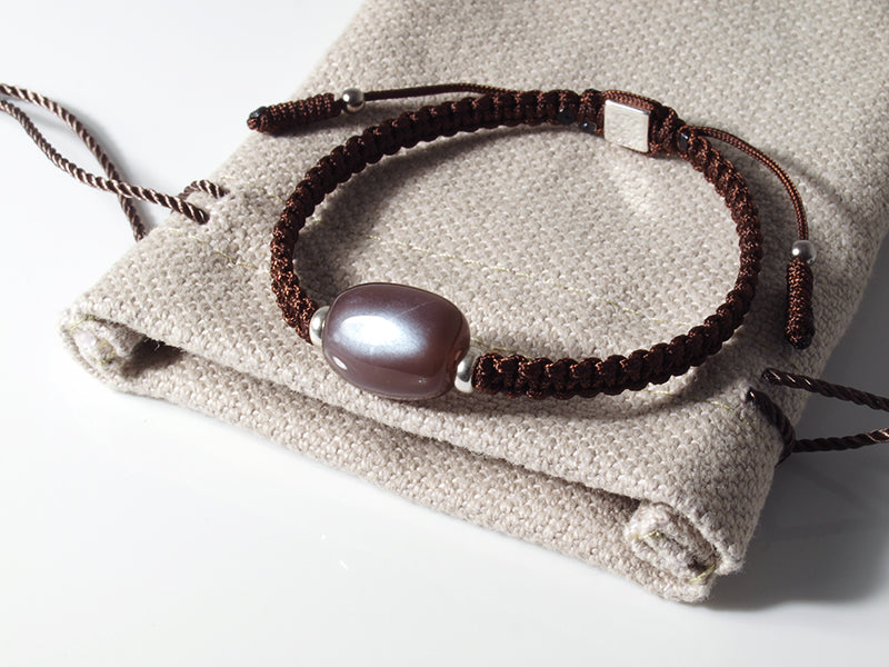 Edelsteinschmuck - Edelsteinarmband (Braun) mit Mondstein (Braun)