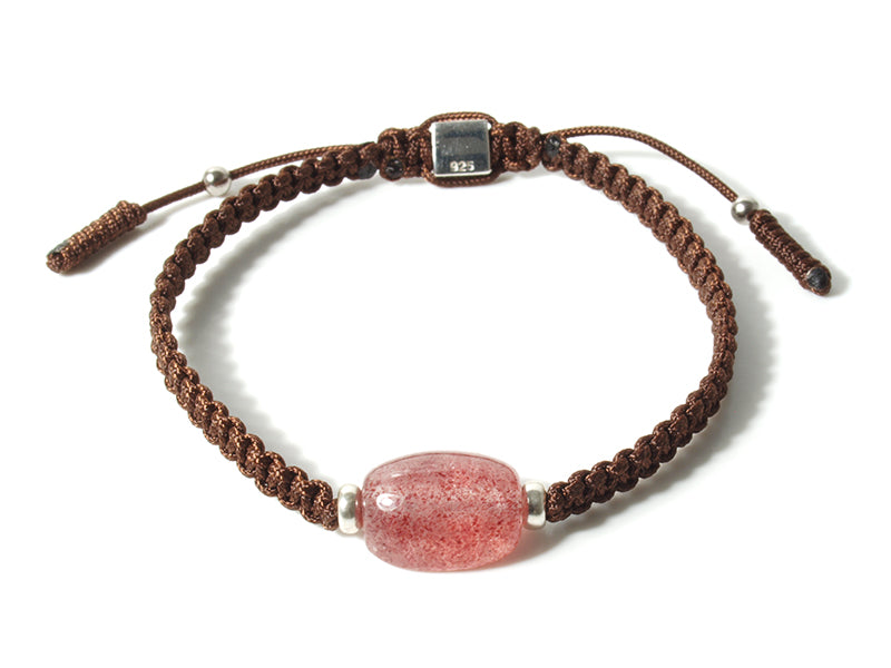 Edelsteinschmuck - Edelsteinarmband (Braun) mit Erdbeerquarz