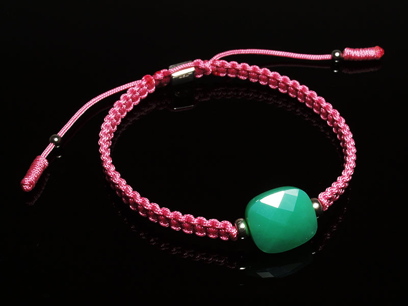 Edelsteinschmuck - Edelsteinarmband (Pink) mit Chrysopras (Facettiert)