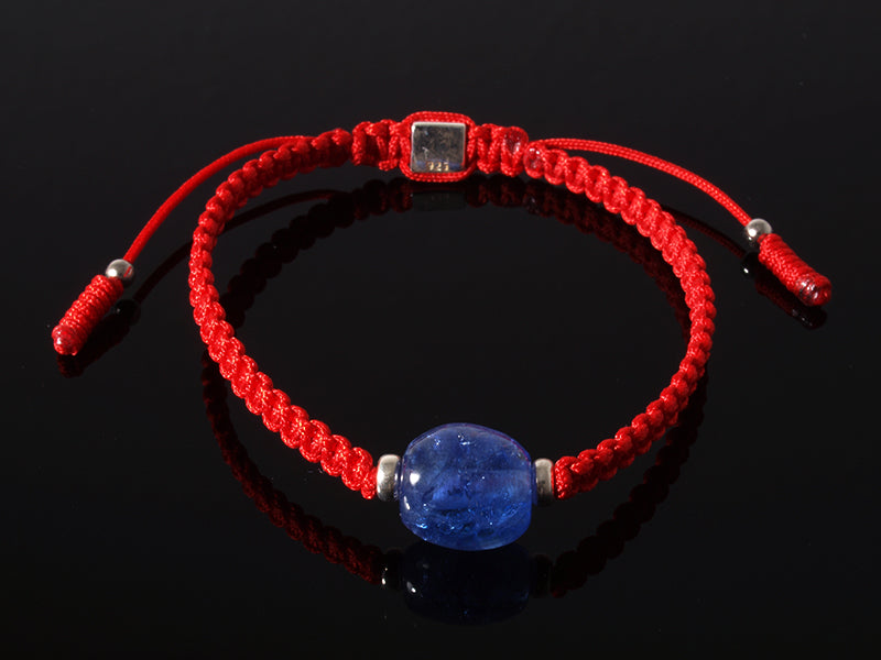 Edelsteinschmuck - Edelsteinarmband (Rot) mit Tansanit