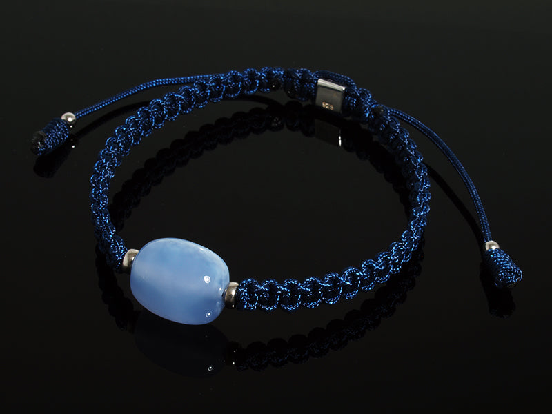 Edelsteinschmuck - Edelsteinarmband (Blau) mit Chalcedon (Blau)