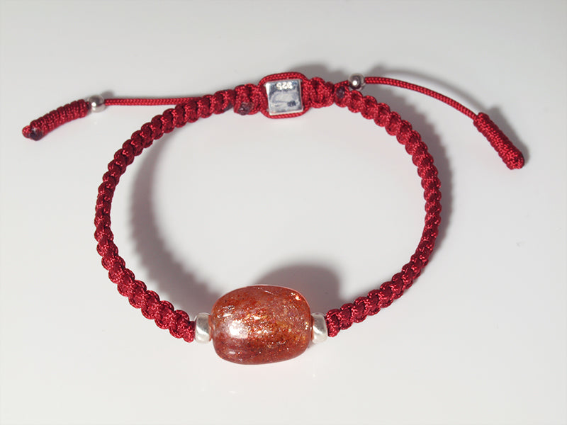 Edelsteinschmuck - Edelsteinarmband (Rot) mit Sonnenstein