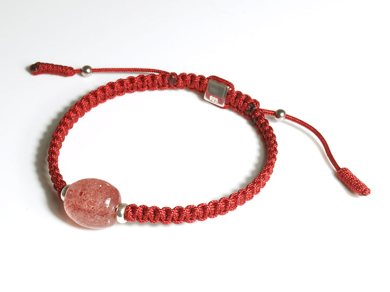 Edelsteinschmuck - Edelsteinarmband (Rot) mit Erdbeerquarz