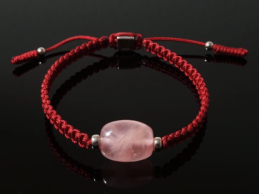 Edelsteinschmuck - Edelsteinarmband (Rot) mit Rosenquarz